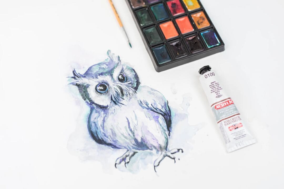 Aquarellmalerei lernen: Eule Schritt für Schritt malen