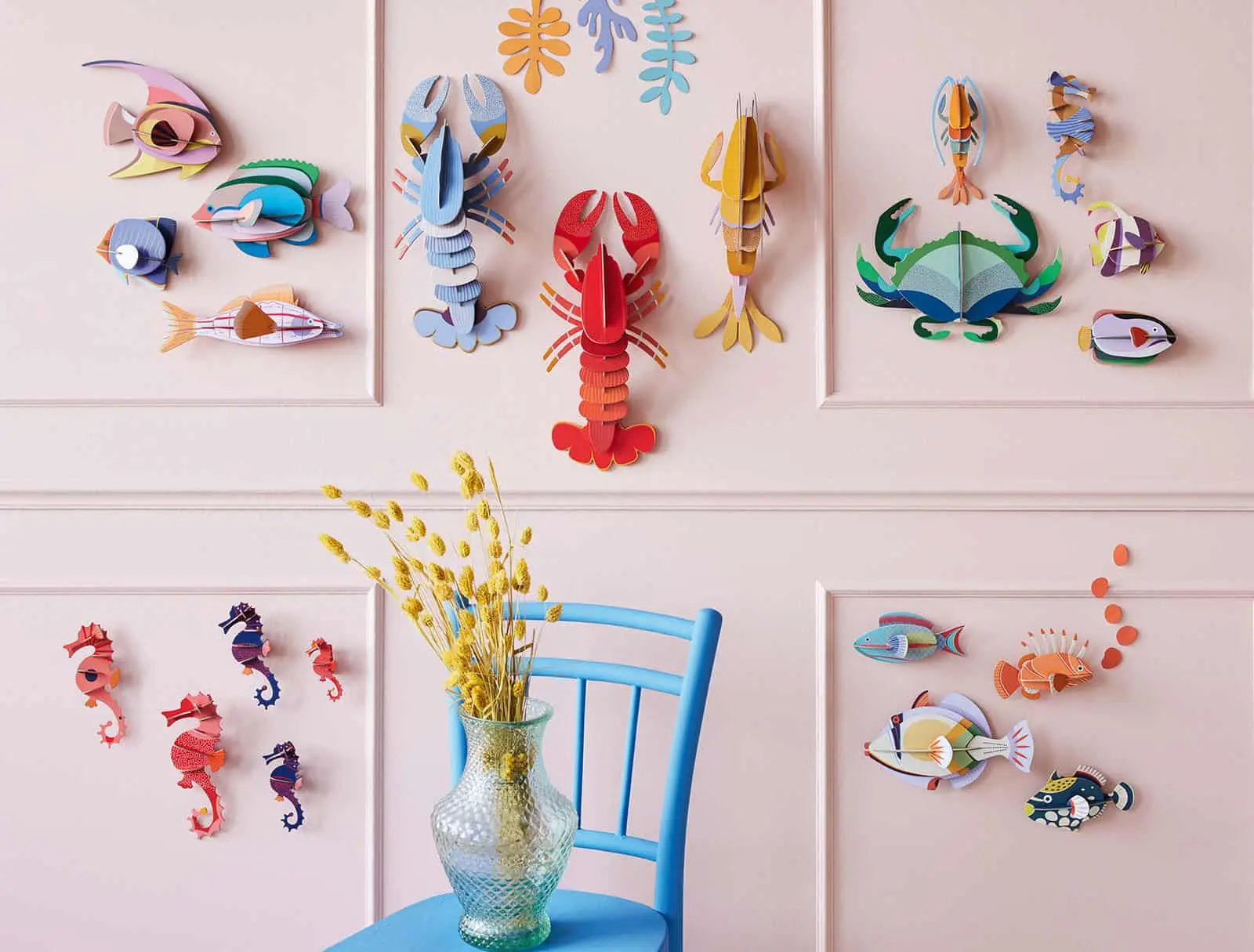 Bastelset &#8220;Studio Roof Wanddekoration Meereswesen &#8211; Sea Horses&#8221;